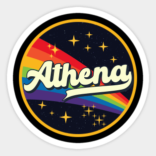 Athena // Rainbow In Space Vintage Style Sticker